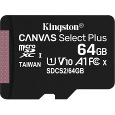 Карта памяти Kingston microSD Canvas Select Plus 64 ГБ SDCS2/64GB
