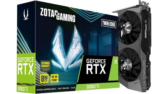 Видеокарта ZOTAC GeForce RTX 3060 Ti Twin Edge LHR (ZT-A30610E-10MLHR)