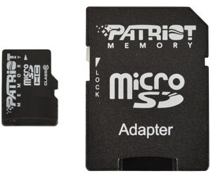 Карта памяти Patriot Memory microSDHC Class 10 16 ГБ PSF16GMCSDHC10