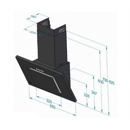Вытяжка  AKPO WK-4 Nero Eco Line 60 белый