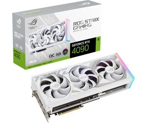Видеокарта Asus GeForce RTX 4090 ROG Strix 24GB White OC (ROG-STRIX-RTX4090-O24G-WHITE)