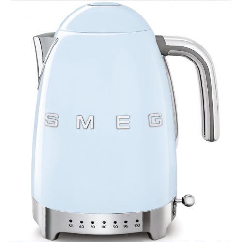 Чайник Smeg KLF04PBEU, нерж. сталь голубой - фото 1