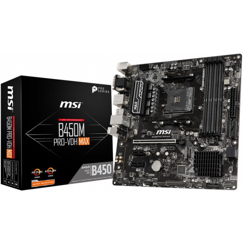 Материнская плата MSI B450M PRO-VDH MAX