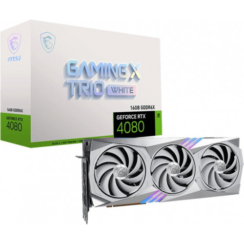 Видеокарта MSI GeForce RTX 4080 16GB GAMING X TRIO WHITE