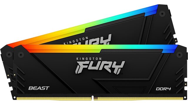Оперативная память Kingston Fury Beast DDR4 RGB 2x16Gb KF432C16BB2AK2/32