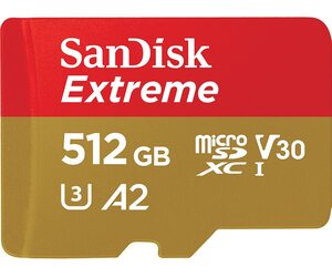 Карта памяти SanDisk Extreme V30 A2 microSDXC UHS-I U3 512 ГБ SDSQXAV-512G-GN6MN