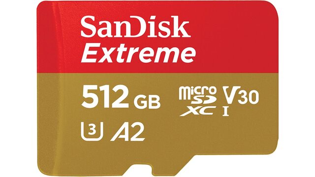 Карта памяти SanDisk Extreme V30 A2 microSDXC UHS-I U3 512 ГБ SDSQXAV-512G-GN6MN