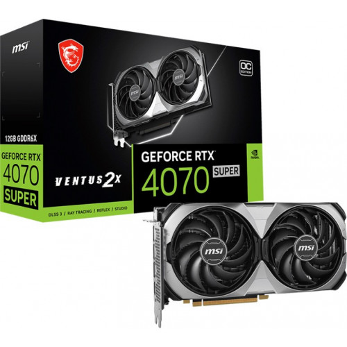 Видеокарта MSI GeForce RTX 4070 SUPER 12G VENTUS 2X OC