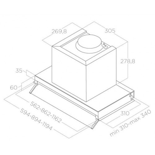 Вытяжка Elica BOXIN LX/BL MAT/A/90