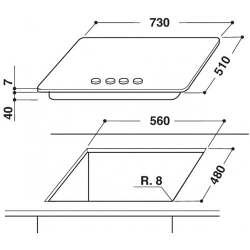 Поверхность Whirlpool GMWL 728/IXL 