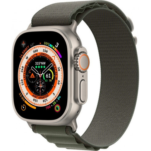 Умные часы Apple Watch Ultra 49 мм Titanium Case with Alpine Loop Зелёный L, L