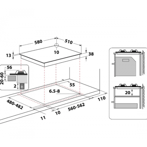 Поверхность Whirlpool TGML660NB