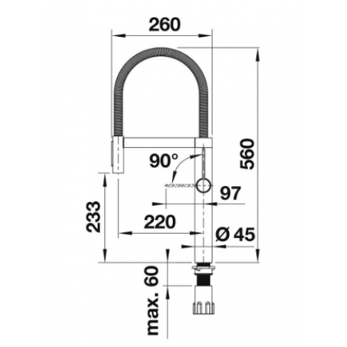 Смеситель Blanco Culina-S II Sensor нержавеющая сталь 527462
