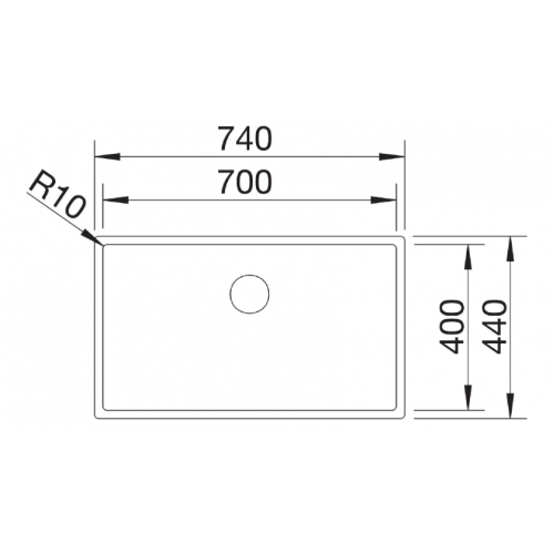 Мойка Blanco Claron 700-U нержавеющая сталь Durinox 523387