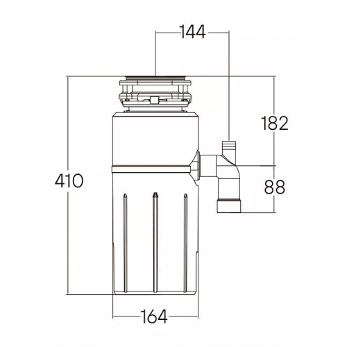 Измельчитель пищевых отходов PAULMARK INTENSO PRO-1000 (I-PRO 1000, 1,0 HP)