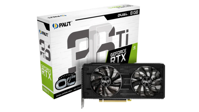 Видеокарта Palit GeForce RTX 3060 Ti Dual OC 8GB (NE6306TS19P2-190AD V1)