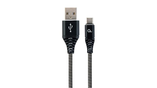 Кабель GEMBIRD USB Type-C to USB CC-USB2B-AMCM-2M-BW 2 метра, black/white