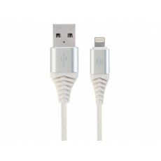 Кабель GEMBIRD Lightning to USB CC-USB2B-AMLM-2M-WB2 2 метра, spacegrey/white