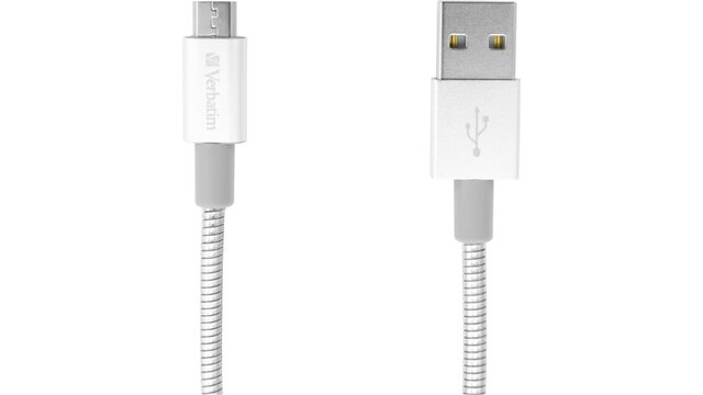 Кабель Verbatim Micro B USB Cable Sync&Charge 30cm Silver