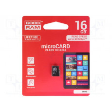 Память micro Secure Digital Card  16Gb class10 GOODRAM / без адаптера SD [M1A0-0160R11(12)]