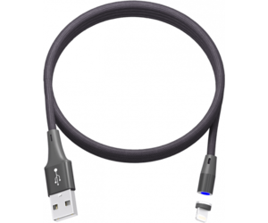 Кабель USB 2.0 AM Lightning, длина 1м., 2А, Ritmix RCC-522 Magnet Black
