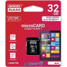 Память micro Secure Digital Card  32Gb class10 GOODRAM / с адаптером SD M1AA-0320R11