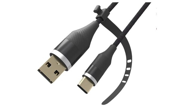 Кабель Ritmix USB - USB Type-C (RCC-430QC), black, 1 м