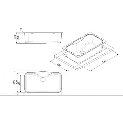 Врезная кухонная мойка 86 см smeg LSEG860AV2 овес - фото 3