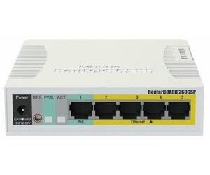 Коммутатор MikroTik RB260GSP (CSS106-1G-4P-1S)