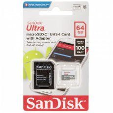 Память micro Secure Digital Card  64Gb class10 SanDisk SDSQUNR-064G-GN3MA