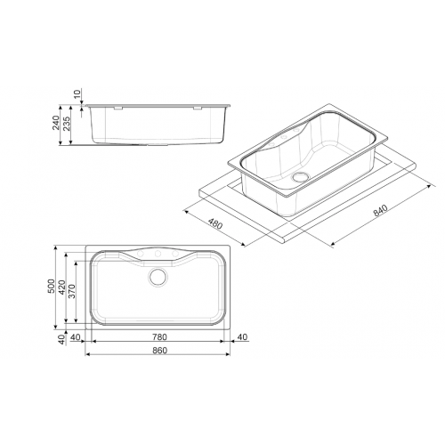 Врезная кухонная мойка 86 см smeg LSEG860P Кремовый - фото 3