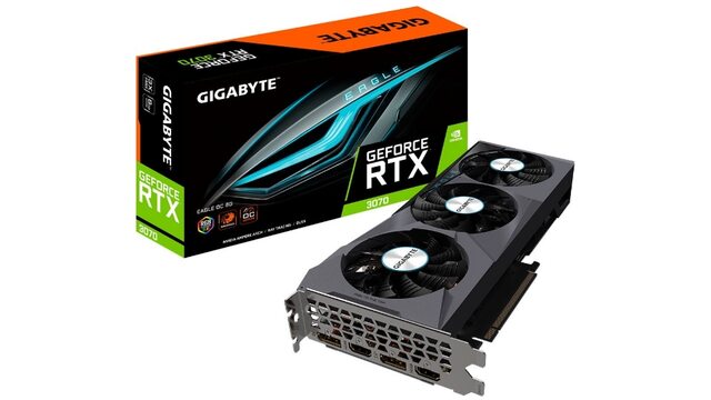 Видеокарта Gigabyte GeForce RTX 3070 EAGLE OC LHR 8G (GV-N3070EAGLE OC-8GD 2.0 LHR)