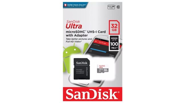Память micro Secure Digital Card 32Gb class10 SanDisk [SDSQUNR-032G-GN6TA]