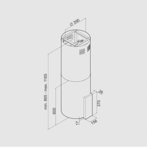Вытяжка VDB Tube Glass White