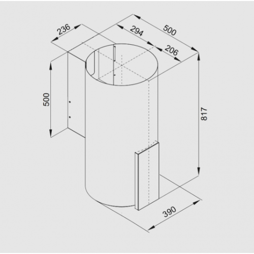 Вытяжка VDB Tube P Glass White - фото 7