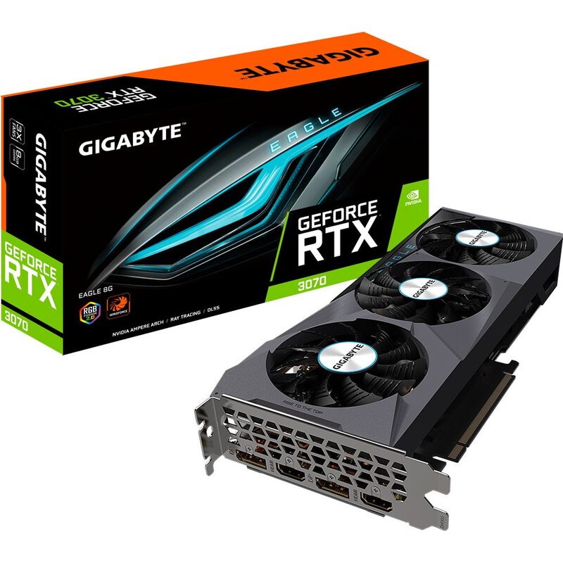 Видеокарта Gigabyte GeForce RTX 3070 EAGLE LHR 8G (GV-N3070EAGLE-8GD 2.0 LHR)
