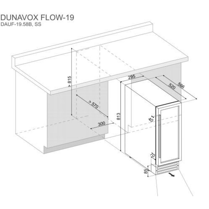 Винный шкаф Dunavox Flow DAUF-17.58DSS