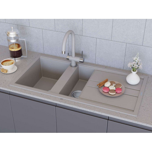 Мойка Omoikiri Kitagawa 100-2-WH Artceramic белый - фото 2
