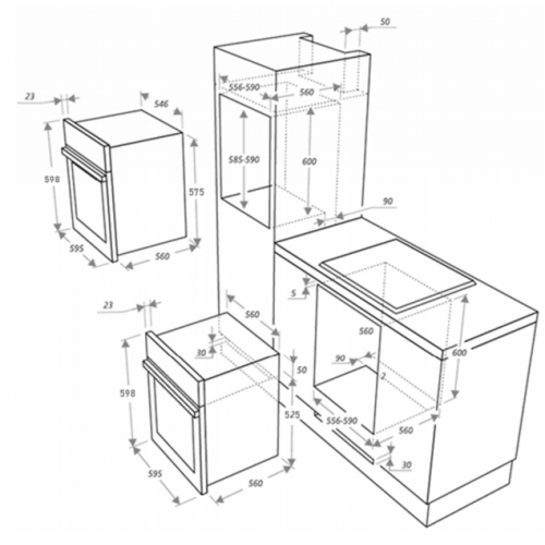 Духовой шкаф MAUNFELD EOGC604RIB.MT