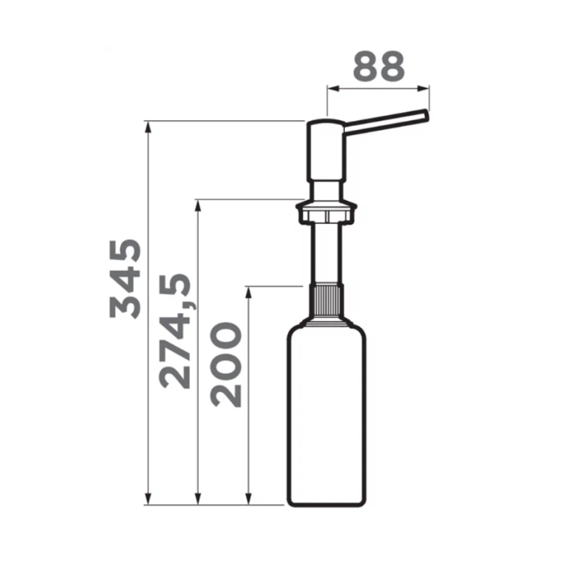 Дозатор для жидкого мыла OMOIKIRI ОМ-02-GR leningrad grey