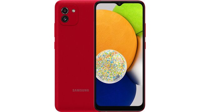 Смартфон Samsung Galaxy A03 64 ГБ красный