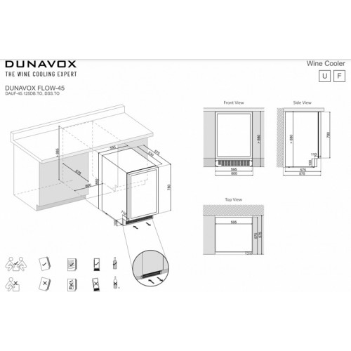 Винный шкаф Dunavox DAUF-45.125DSS.TO - фото 3