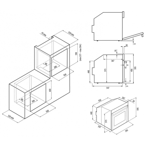 Духовой шкаф Krona MAGNETE 60 BL - фото 2
