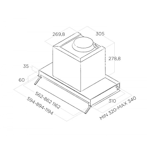 Вытяжка Elica BOXIN LX/BL MAT/A/120