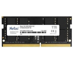 Оперативная память Netac 8 ГБ DDR4 3200 МГц SODIMM NTBSD4N32SP-08