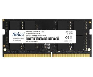 Оперативная память Netac 8 ГБ DDR4 2666 МГц SODIMM CL19 NTBSD4N26SP-16