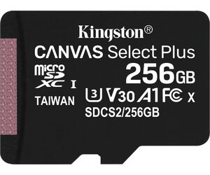 Карта памяти Kingston microSDXC Canvas Select Plus 256 ГБ