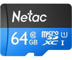 Карта памяти 64Gb MicroSD Netac P500 (NT02P500STN-064G-S)