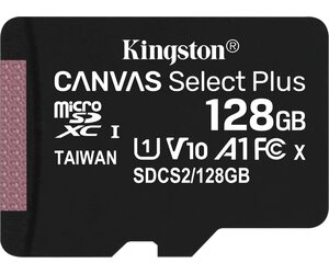 Карта памяти Kingston microSDXC Canvas Select Plus 128 ГБ