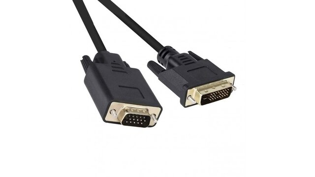 Кабель адаптер DVI-D dual link 24+1M на VGA 15M KS-is (KS-497-2), длина - 2 метра